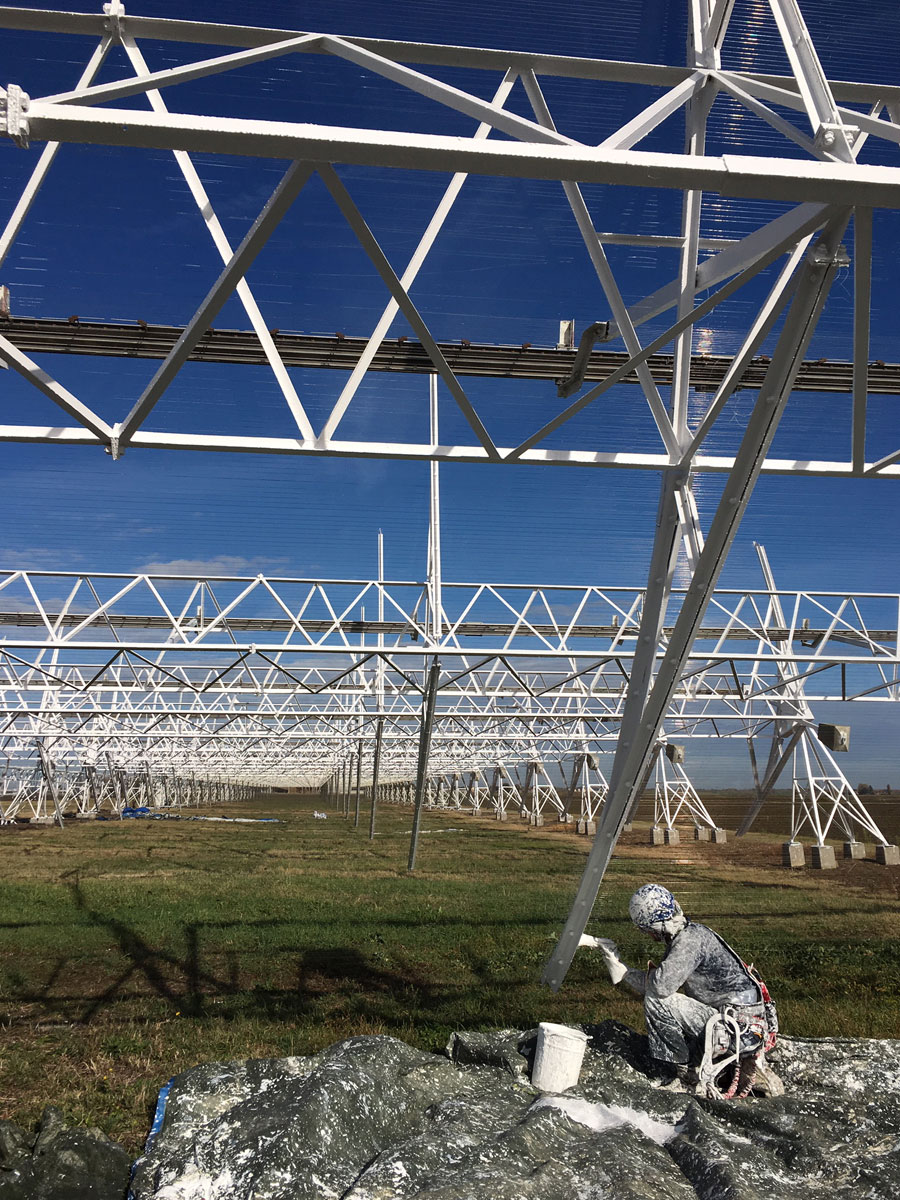 Verniciatura antenne cilindrico paraboliche e radiotelescopio | Croce Nord